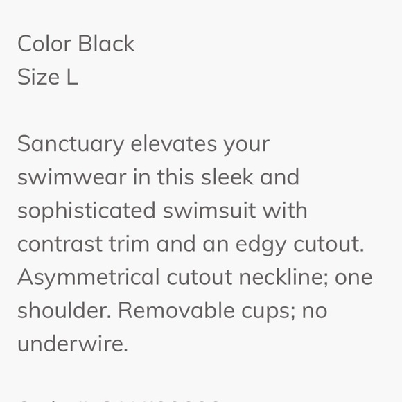 Sanctuary DARK TROPICAL Night in the Jungle Black One-Piece Swimsuit - Picture 7 of 10